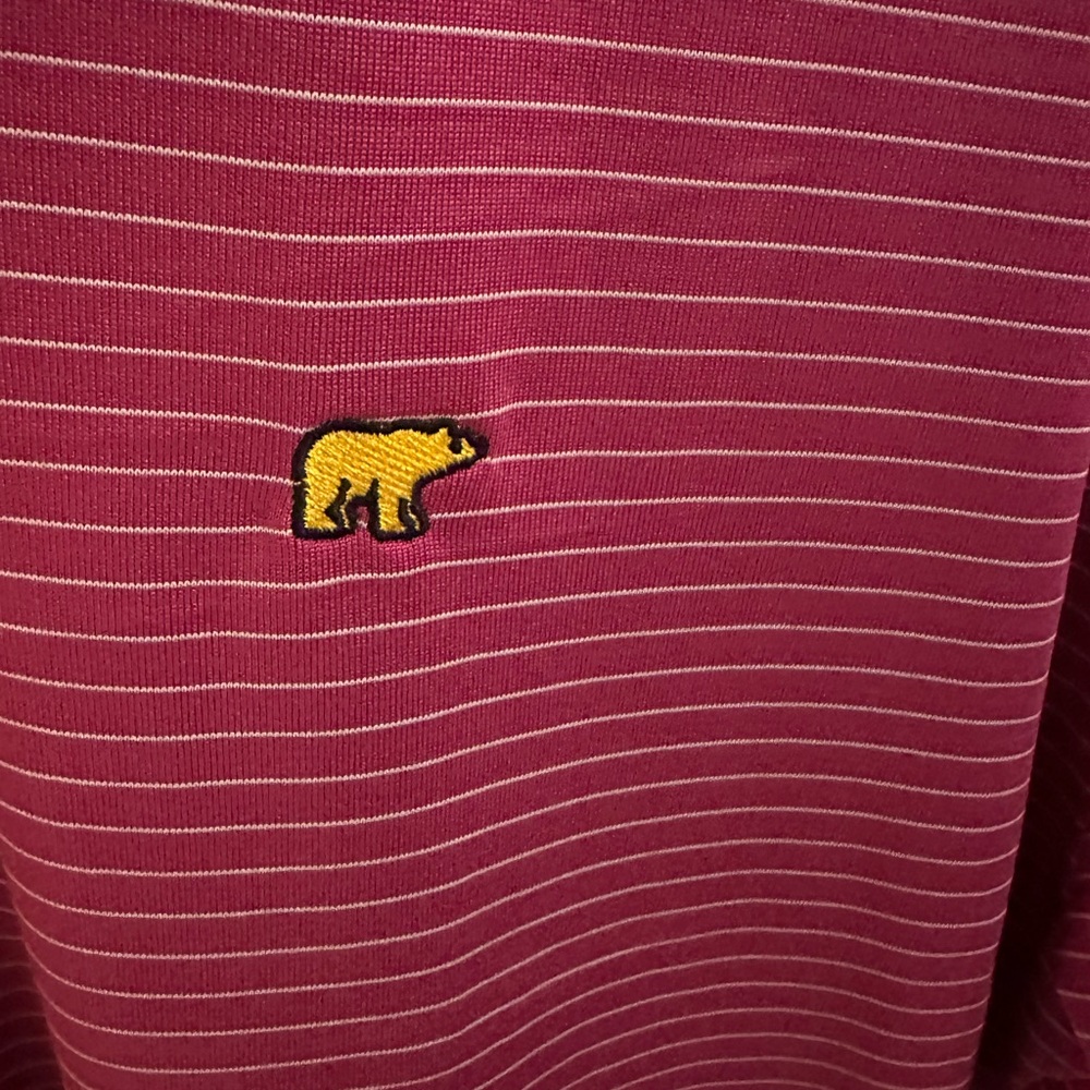 Jack Nicklaus dark pink striped golf polo - Picture 3 of 13